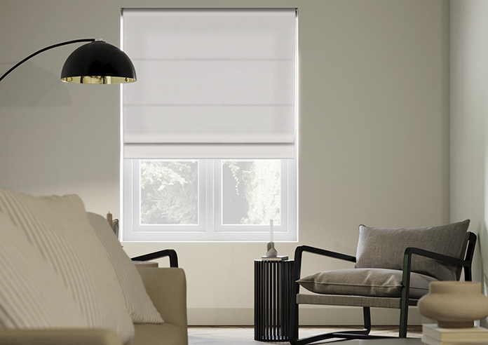 Medina, Light Grey - Twist&Fit Roman Blind - Image 3
